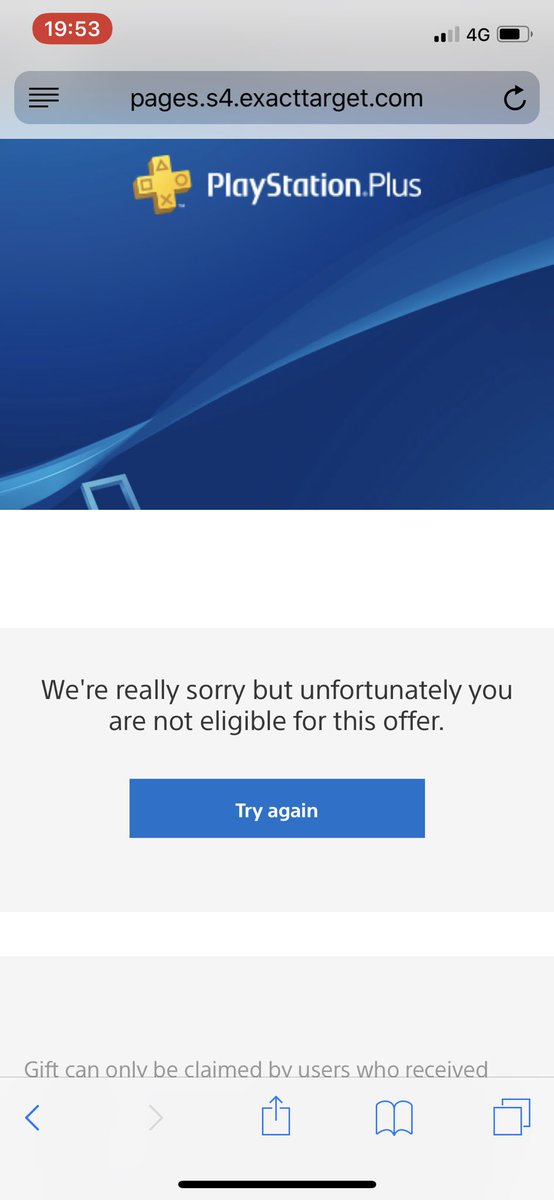 SecurityMan_Rob's tweet photo. @AskPS_UK got an email for free Netflix for 3 months. Go to sign up and get told I'm not eligible. Why? https://t.co/R4b8kEfmAd