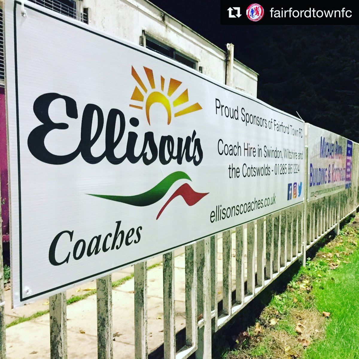 Ellisonscoaches's tweet photo. Proud sponsors of @FairfordTownFC 😌 #fairford #football #ellisons #ellisonscoaches #proud https://t.co/HZmBP8lGpB