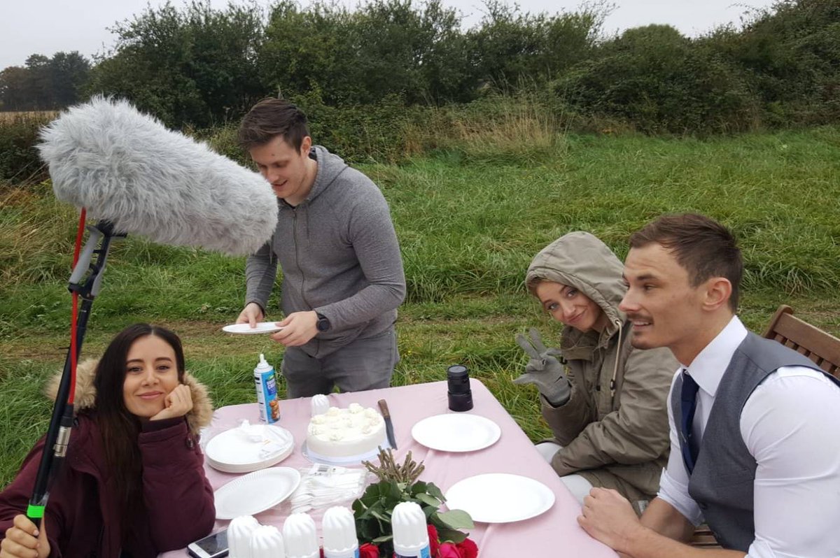 Another behind the scenes shot from Sunday's filming!

Pre food fight and before we were covered from head to toe in cream.

#crawltomedarling #filming #film #atomos #fs5 #sony #shoguninferno