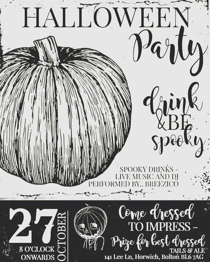 TailsandAle's tweet image. 🎃🧛‍♂️🧟‍♂️🦇👻 Join us if you dare... &apos;Tails &amp;amp; Ale Halloween Party is here again - 27th October from 8pm onwards.. Prize for the best dressed #SpookyCocktails #LiveMusic &amp;amp; DJ by Breezico... 👻🦇🧟‍♂️🧛‍♂️🎃 #Halloween #Spooky #FancyDress #PrizesUpForGrabs #DJ #Music #FunFunFun