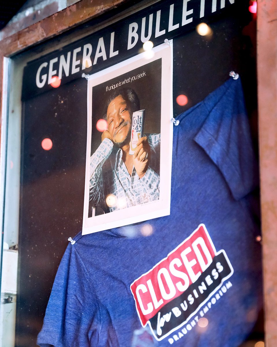 Hours/Auction Update: Starting next week, the bar will be open at 4PM daily -- It's business as usual for now, so come see us for a cold one! Auction details will be released shortly, so stay tuned! Cheers.
#closedforbusiness