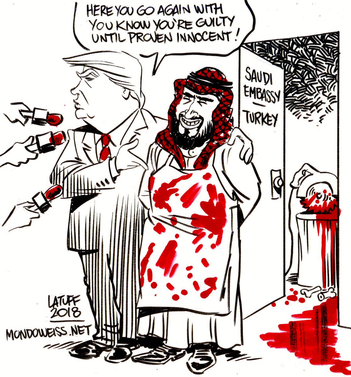 Image result for trump khashoggi cartoon latuff