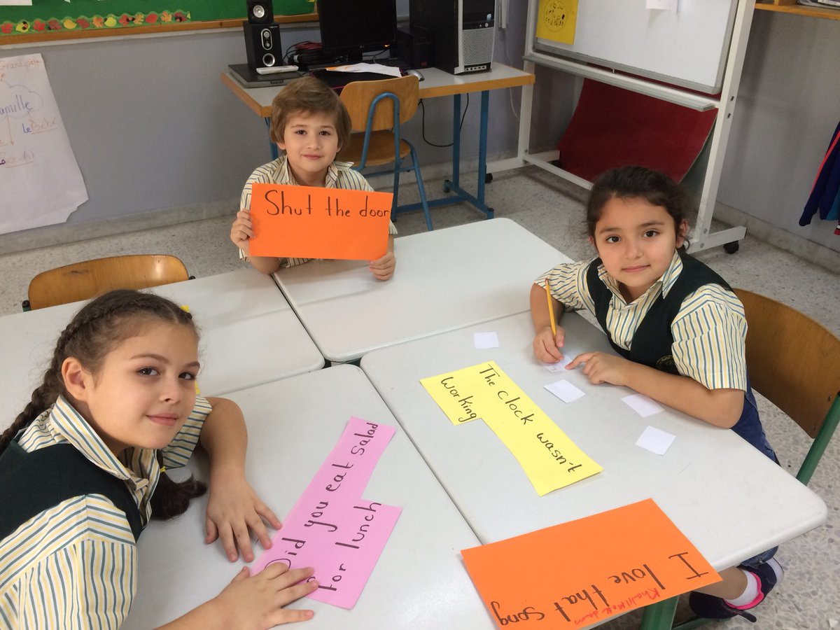 HibaShreiteh's tweet photo. Grade 2A enjoyed adding the suitable ending mark to their sentences #differentkindsofsentences #enjoying #cooperation #languageisfun @Hhhsinfo @dina_jradi @HalaAlKotob https://t.co/ZzCSDYpVO6