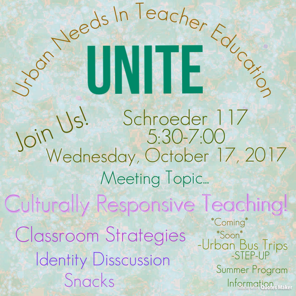 We would love to see you all there! #unite #education #teaching