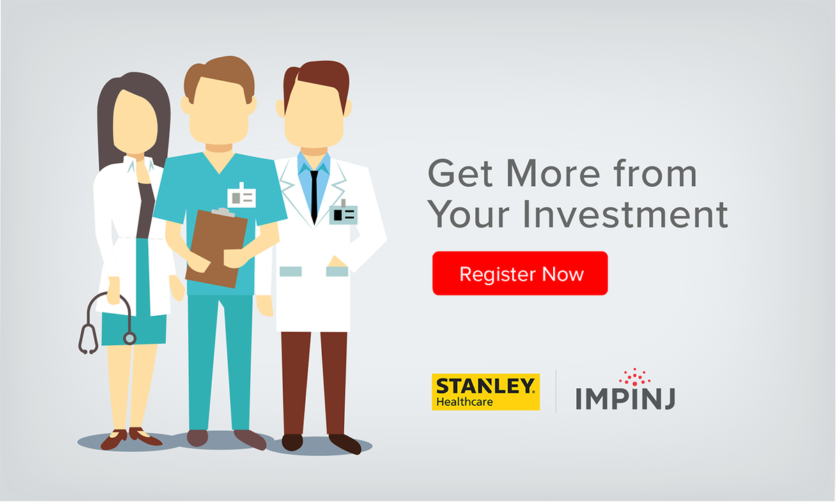 Impinj's tweet photo. Losing medical devices? Join our webinar with STANLEY Healthcare to learn how to protect your investment: https://t.co/FVkgMccQ1L https://t.co/cZItjTjmx7