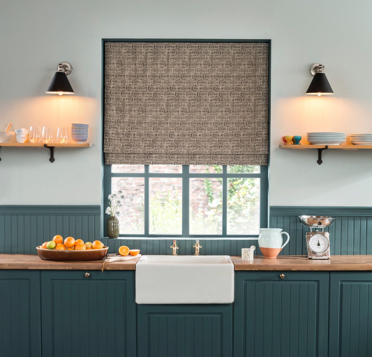 LoomAndLast's tweet image. BLINDING. Roman Blind in Marine... Roman Blinds have so many benefits but our top one is that there is no better way to show off a pattern. Who&apos;s with us? #romanblinds #patternmagic