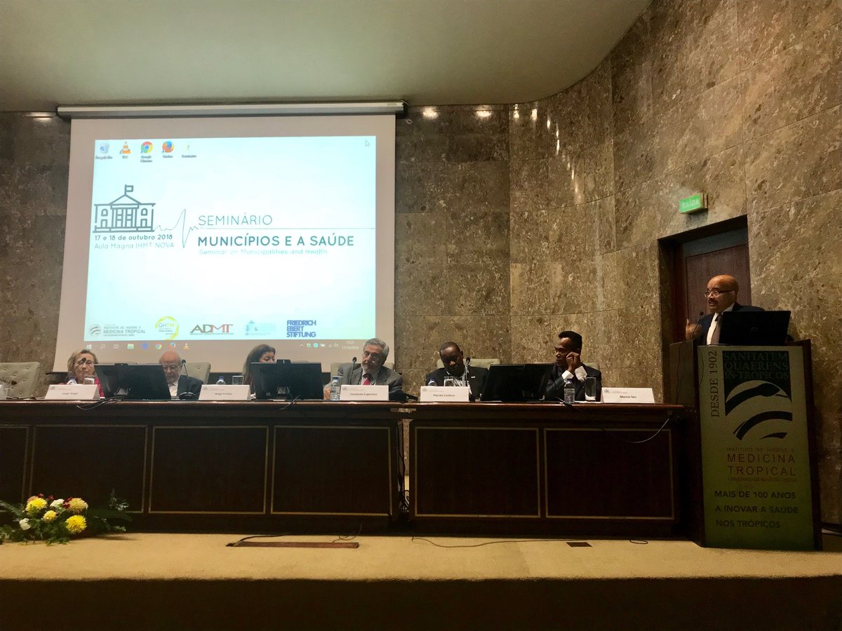 j_vidalcastro's tweet photo. 1st day @ ‘Municipalities and Health’ ⁦⁦@IHMTNOVA⁩ . Different realities in CPLP countries. Discussing implementation of health policies and decentralized health competencies. https://t.co/G3JAgl42Ou
