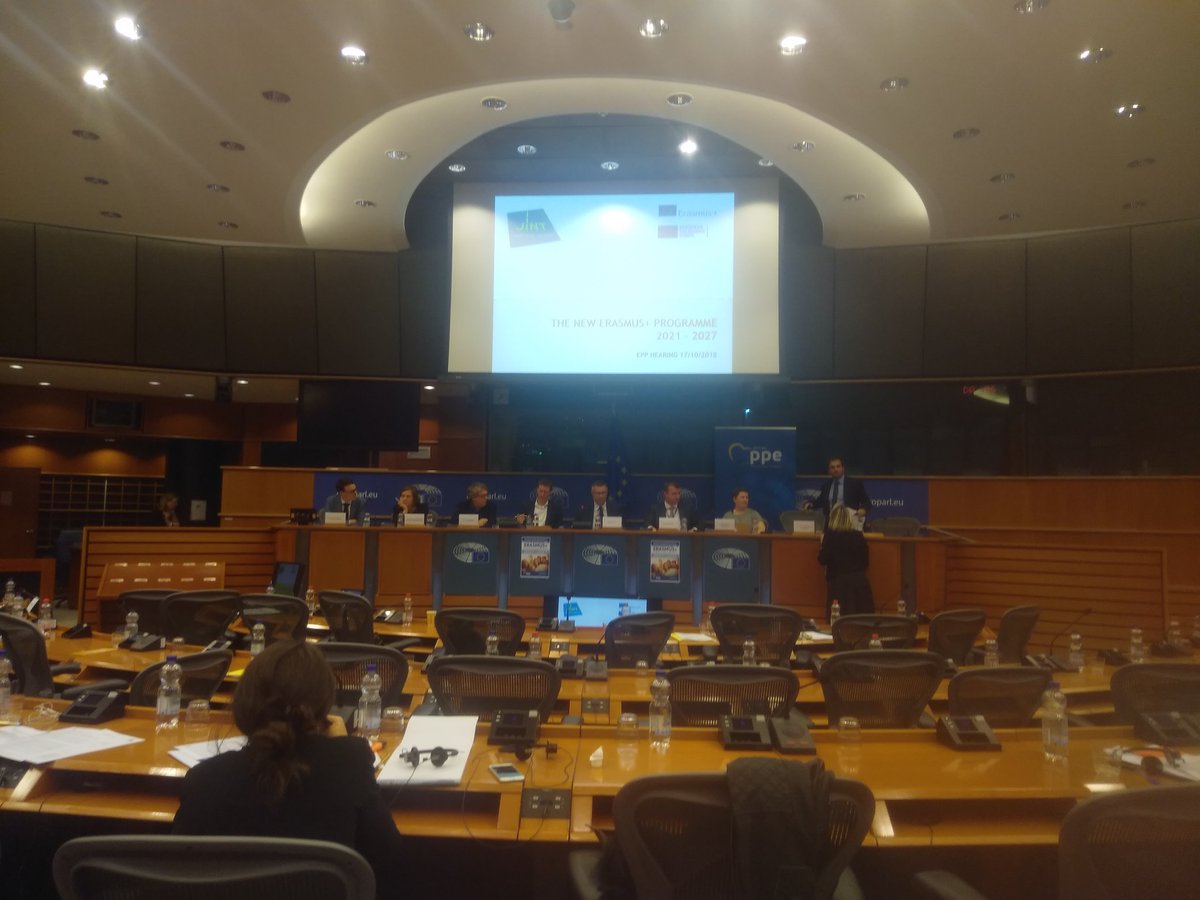 Working on the future Erasmus+ programme. Today the <a href="/EPPGroup/">EPP Group</a> hosts a hearing. Looking forward to continuing to work with rapporteur <a href="/MilanZver/">Milan Zver</a> on a strong position of the <a href="/europarl/">European Parliament</a>
