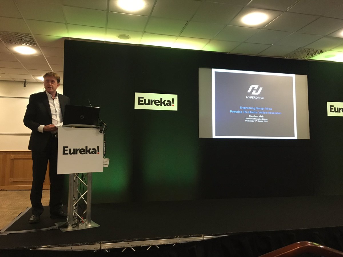 Fascinating talk from Stephen Irish of <a href="/HyperdriveTech/">Hyperdrive Innovation</a> about electrification and part it can play in various industries not just automotive. <a href="/EngDesignShow/">Engineering Design Show</a>