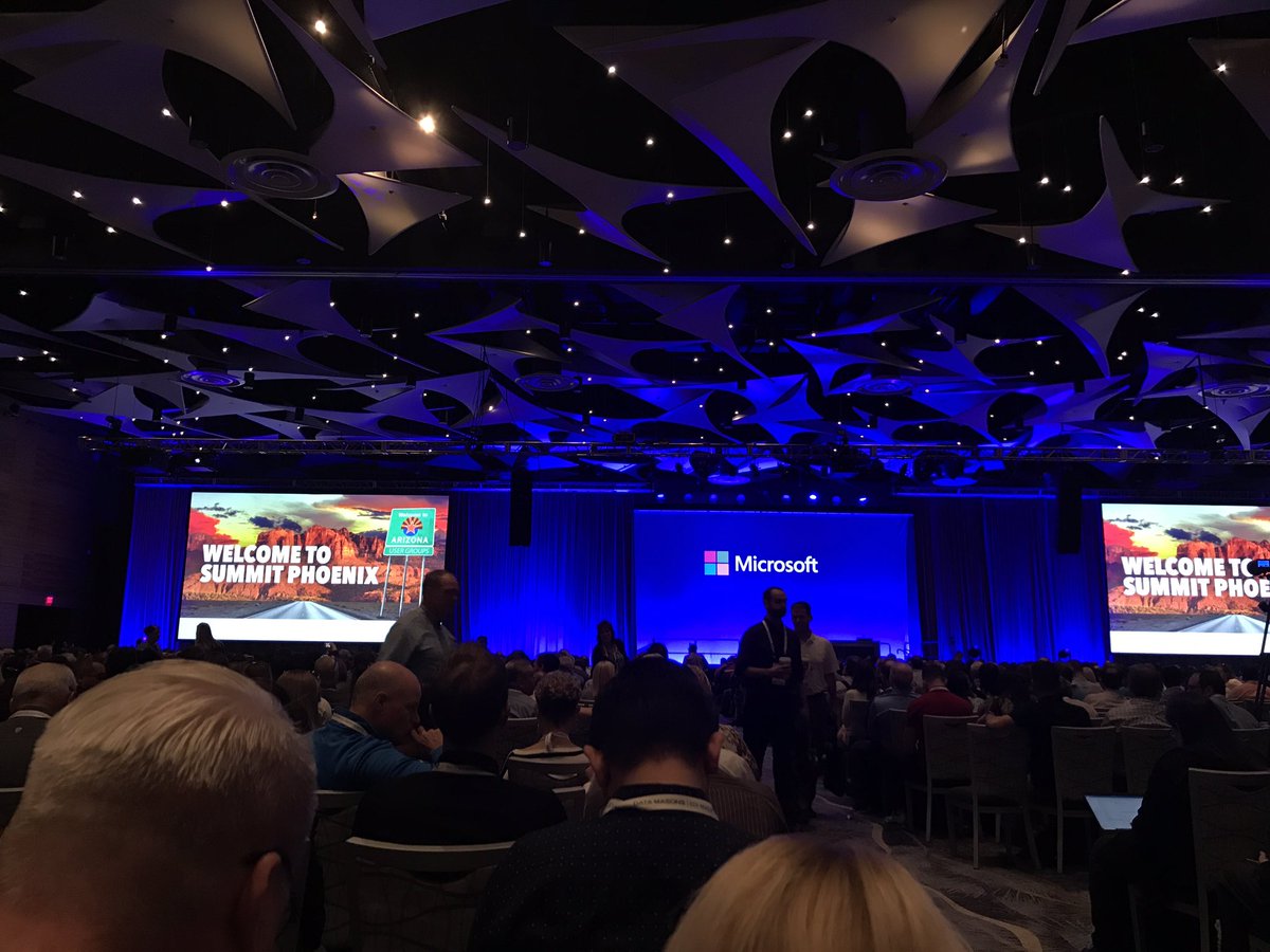 ALeighS323's tweet photo. T-minus 5 minutes until the @Microsoft keynote at @CRMUG #UserGroupSummit https://t.co/OKMxQDFAM6