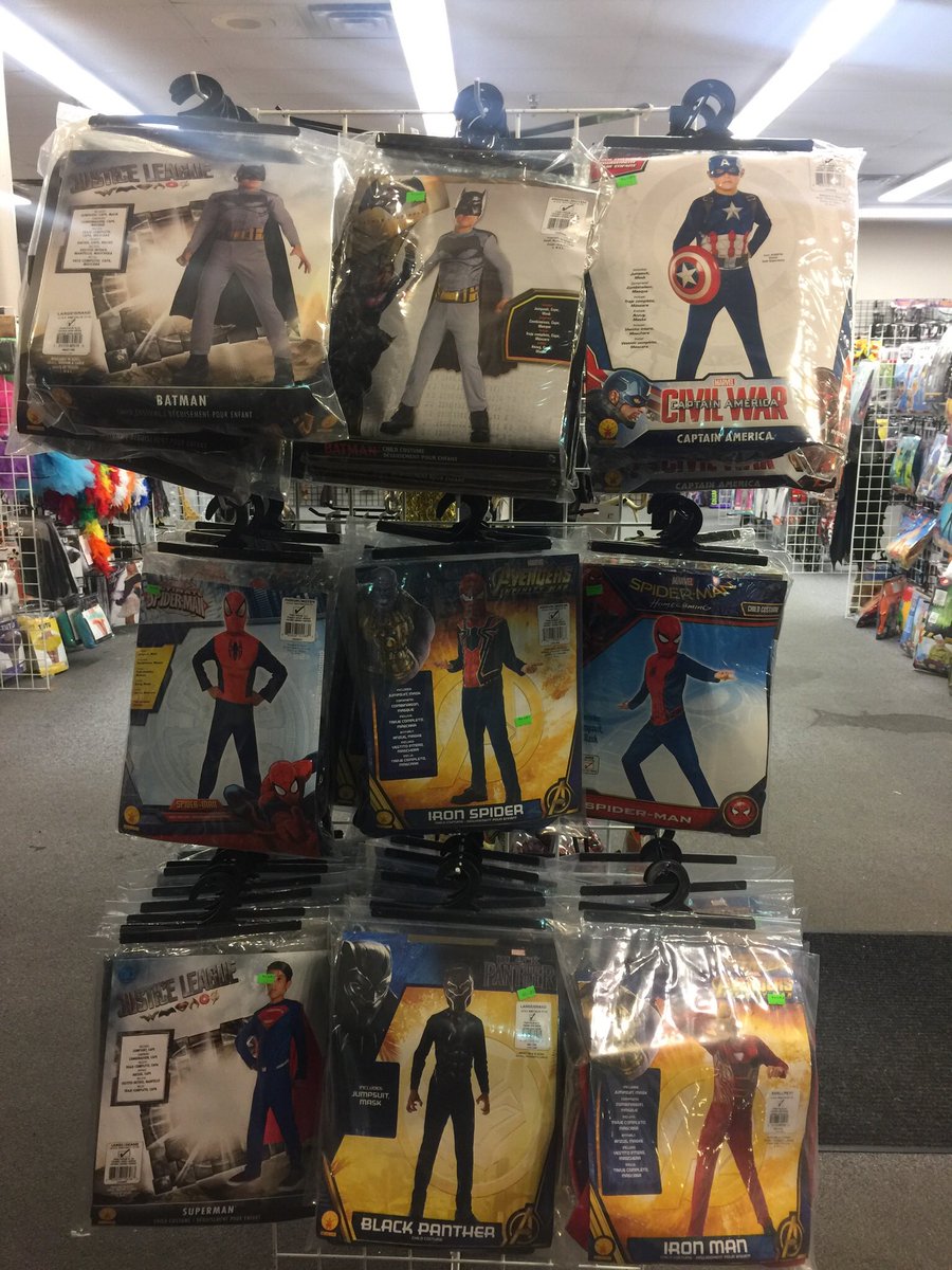 Caufields's tweet photo. Caufield’s has children costumes as low as $16.99 at the Hurstbourne and Main St. locations. Popular characters as Black Panther, Batman, Spider-Man, Supergirl and much more.
#caufields #costumes #itsmorefunincostume #fortheunusual #halloweencostume #halloween https://t.co/V7UN5yI6lc
