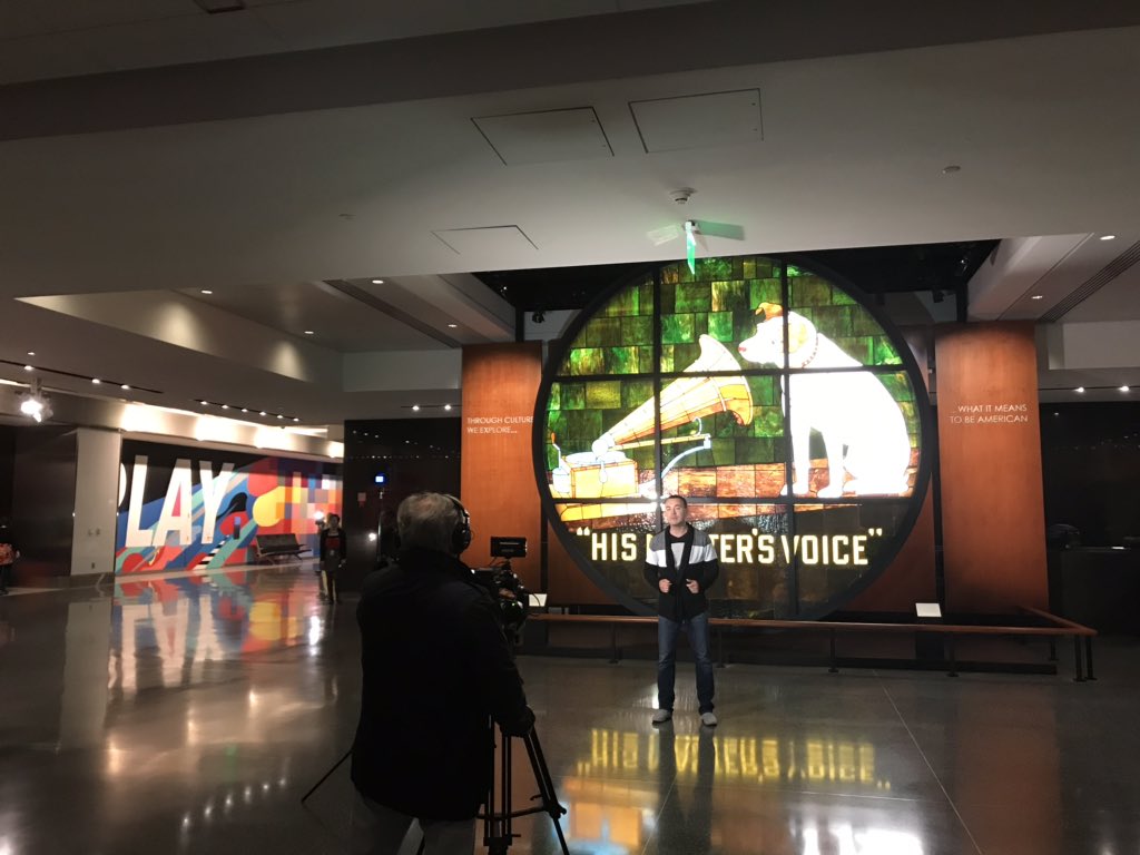 NMAHhilbigv's tweet photo. Oh My, American Culture on view @amhistorymuseum starting Friday: Ruby Slippers, Costume (sans Elisabeth Moss) from The Handmaid’s Tale, Yankee Ticket Booth #EntertainmentHistory #KeepThemRuby https://t.co/IptTWMwYkA
