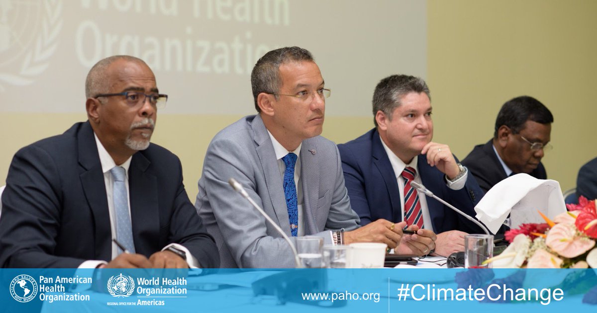 pahowho's tweet photo. "It is important that small island developing states are supported to enable us to have a voice at the decision making table" 

- Ministers of Health from #SIDS attending the III Global Conference on Health and #ClimateChange, #Grenada 🇬🇩

#ClimateAction #HealthForAll https://t.co/drn3pDlQoy