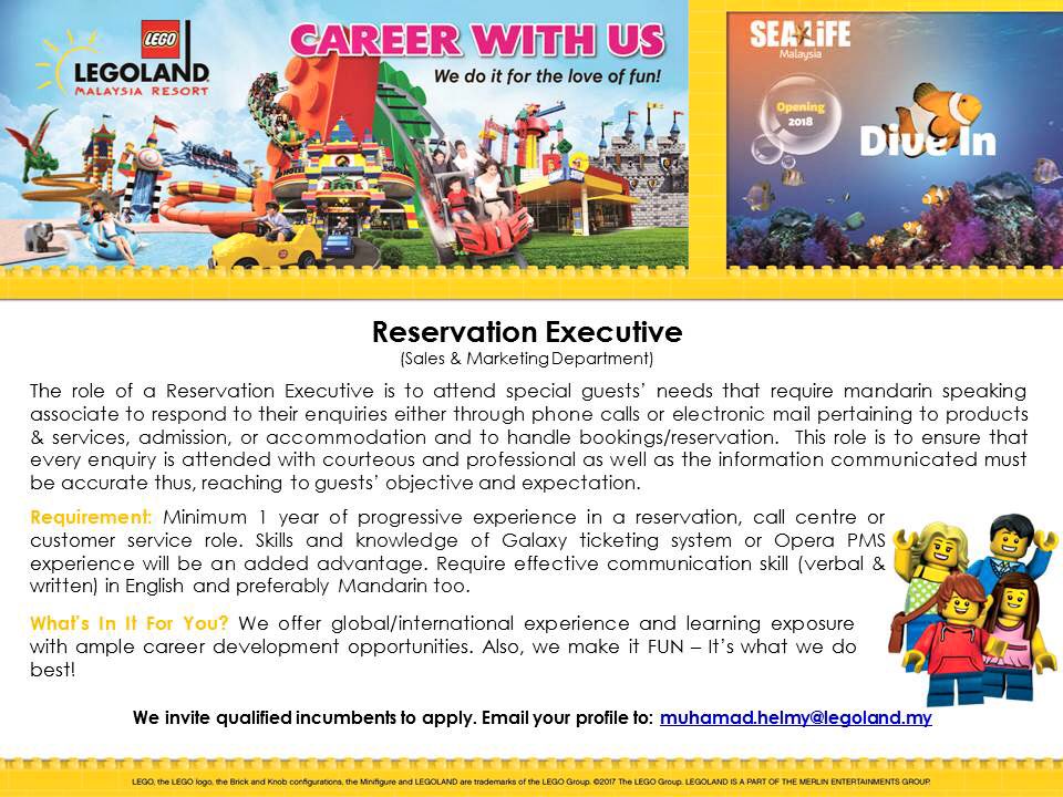 MHAB31888's tweet photo. Kick start your career in customer service with #LEGOLANDMY.. letโs find out more ๐๐ป๐๐ป๐๐ป๐๐ป
#Reservation #Mandarin #Career
Please help to RT this..
@infokerjaya @kerjakosong123 @Oh_KerjaKosong @twt_kerja @sebarkerja @worknco @KerjaKosongKini https://t.co/rKdEU6tSm0