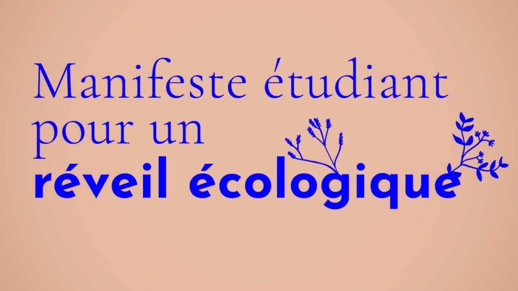 ⚠️Avis aux étudiants et aux jeunes actifs:
Le Manifeste étudiant pour un réveil écologique compte déjà plus de 1️⃣4️⃣0️⃣0️⃣0️⃣ signatures 😃
L'idée ? S'engager à mettre sa carrière professionnelle au service de la #TransitionEcologique 
Pour lire et signer 👉pour-un-reveil-ecologique.fr