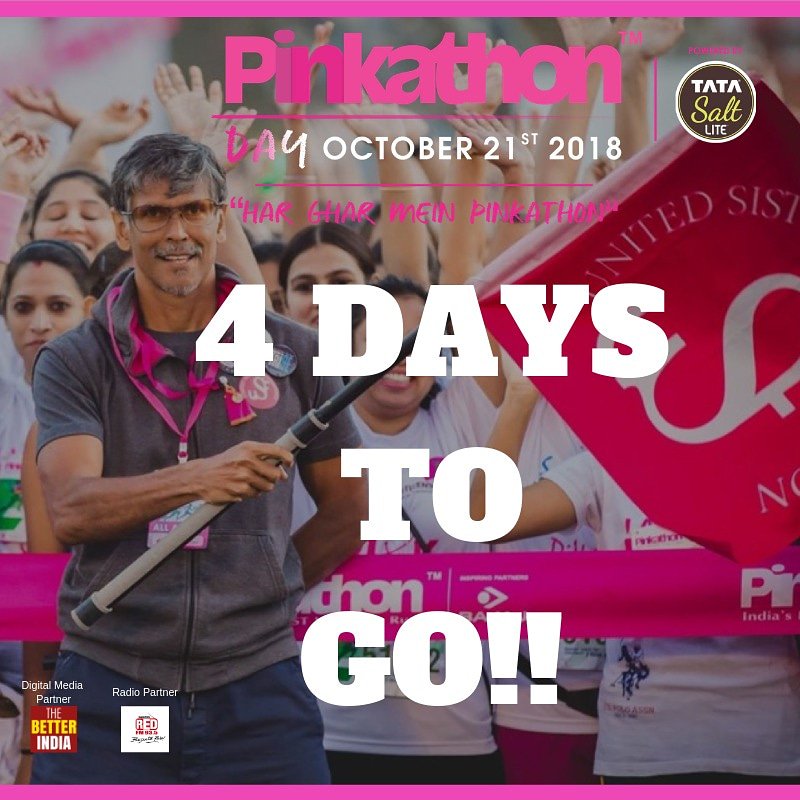 PinkathonD's tweet photo. 4 Days to go for the most awaited run of the year!!
Pinkathon Day Powered by Tata Salt Lite. 6 countries, 63 cities, 130 locations 😊😊

#FitWomen4FitFamilies 
#Pinkathonday 
#HargharmeinPinkathon 
#Tatasaltlite
#Live2Inspire https://t.co/4MHqRRgLJs