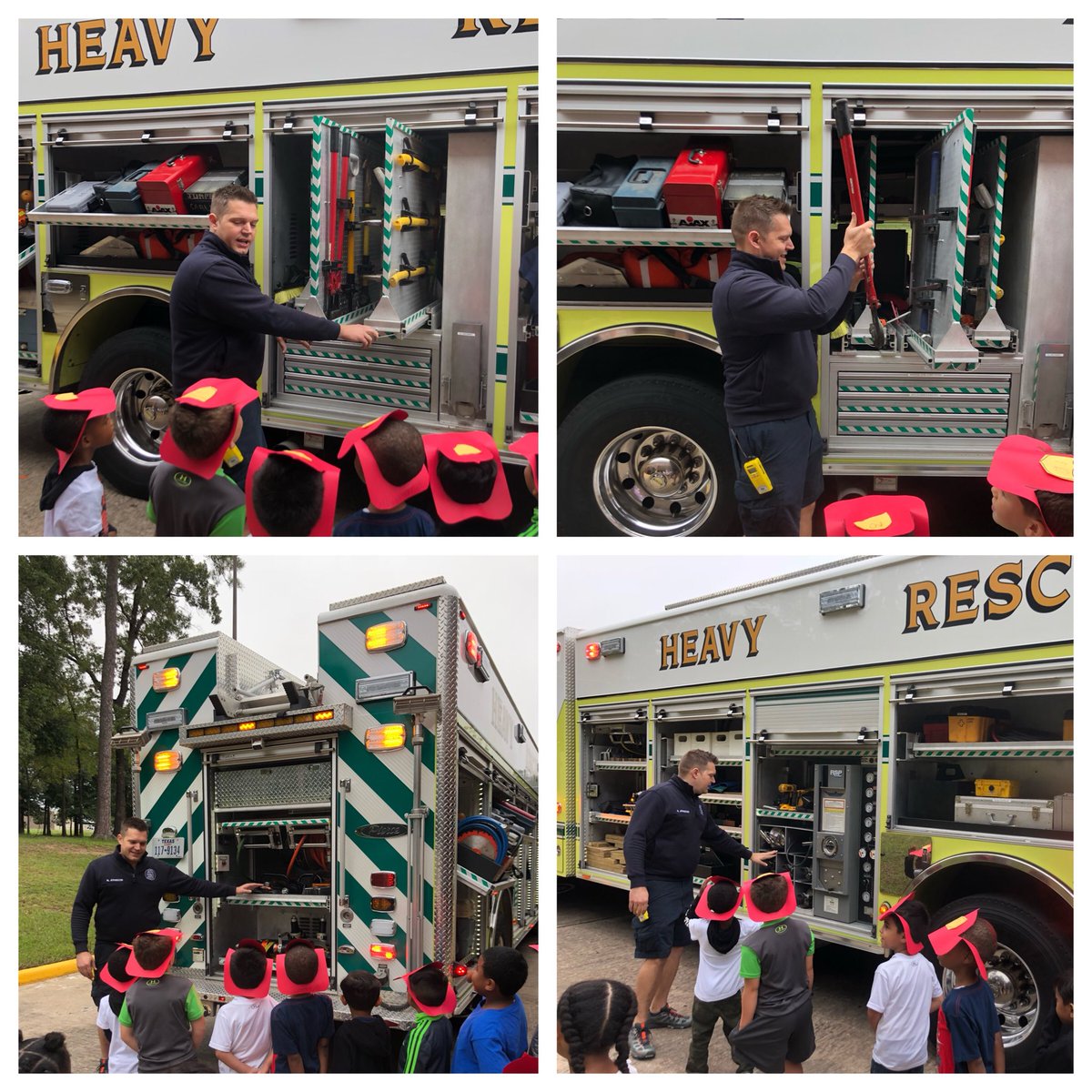 medman816's tweet photo. The fire truck came to visit PreK and Kinder this morning! Huge shout out to the awesome fire fighters who showed us around the truck! @MittelstadtKISD @Daviskinder1 #MomentsinKlein #Patriots2theCore #CommunityHelpers https://t.co/OFFaUYQ0jo