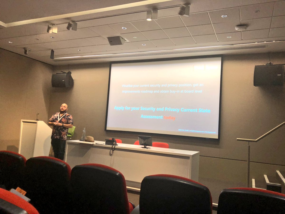 AnotherIDMTweet's tweet photo. Fantastic session at #IDSEC2018 with @johnbhur discussing how to deploy MFA and conditional access in #AzureAD https://t.co/jjCHOogZ9I