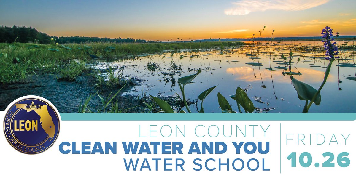TAPP_Water's tweet photo. Join us for Leon County’s Clean Water and You Water School on Friday, October 26, from 8:30 a.m. to 4:30 p.m. Reserve your spot: https://t.co/KrrmZxDCbj https://t.co/RS8AZqu0SB
