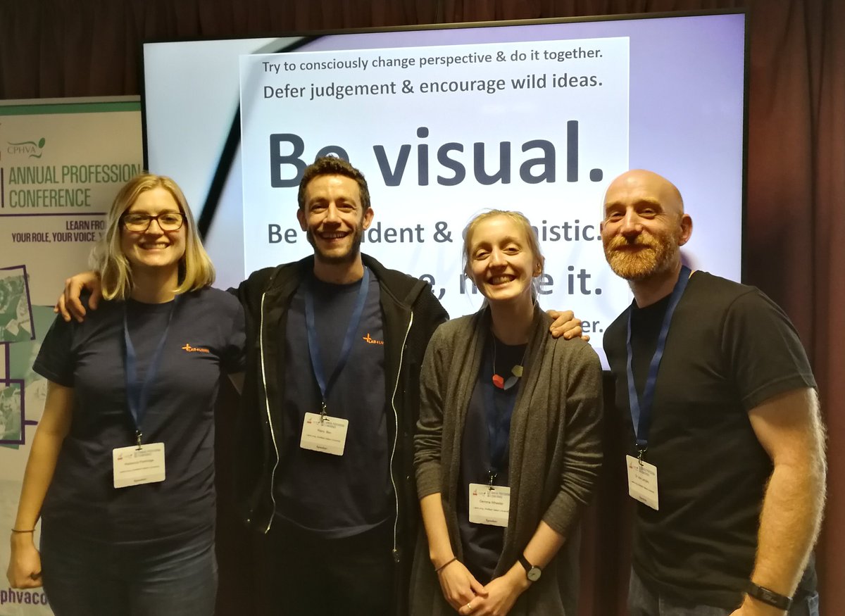 Rob_zone83's tweet photo. The @Lab4Living team presenting the range of creative activities we conduct as part of our practice - lots of positive feedback 👍 think we are o to something @JoeLangley_ @gem_wheeler @Beccapart #CPHVA18 #creativityinhealthcare https://t.co/a65dPIPbOC