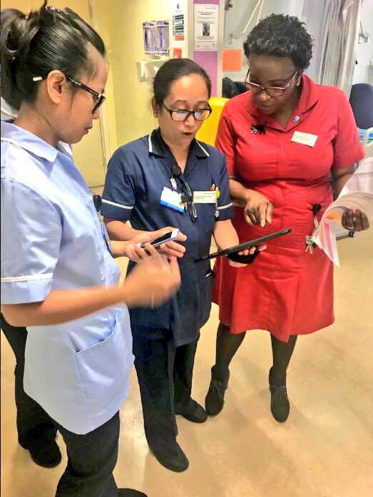 WhitHealth's tweet photo. Today our first wards took a giant leap towards or paperless future and to further improve patient safety as they switched from recording patient observations on paper to recording them electronically. Find out more at https://t.co/ysfcKRSvIi https://t.co/EjQnxZyX1a