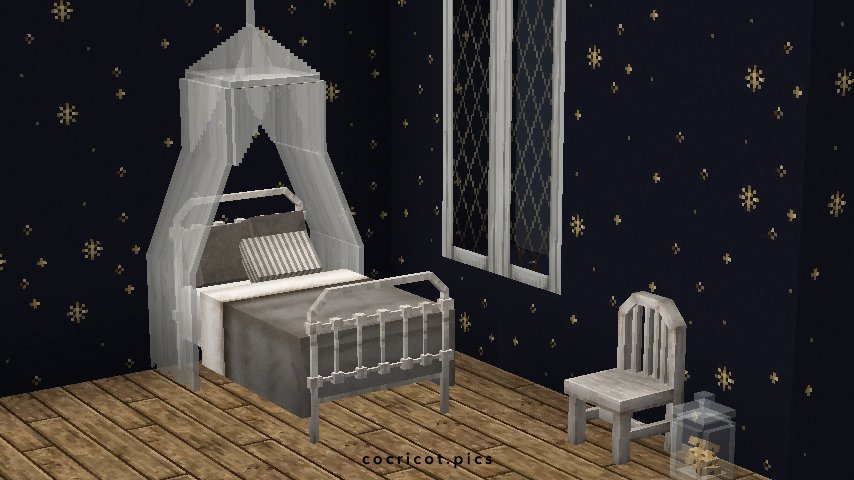 きぃこ Ki Ko 夢がひろがりんぐな壁紙や天蓋を追加 テクスチャ書き込んでもちょいレースぽくしたいな 右下のクッキーも前に追加したもの Minecraft Cocricot Cocricotstaff T Co E4d9rr63q6 Twitter