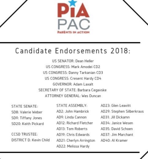 Hardy4NV's tweet photo. Thank you Parents in Action for your endorsement of my campaign. We will advocate together for all of our kids! #AD22 #Hardy4Nevada #leadright #GOTV #VoteHardy https://t.co/BBIEDc1ic9