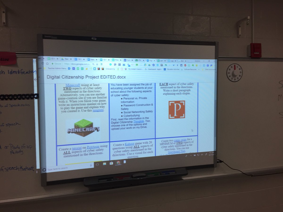 cpmiddle's tweet photo. #DigCitWeek @cpmiddle 8th grade Ss are making comics about cyber safety for our 6th graders in my ETH. @dstrickl1 #4csbcsd CREATIVTY at work with digital comic strips. ⭐️💻📝 #squiresquad #bcsdtechteam https://t.co/g0CQ35zrBc