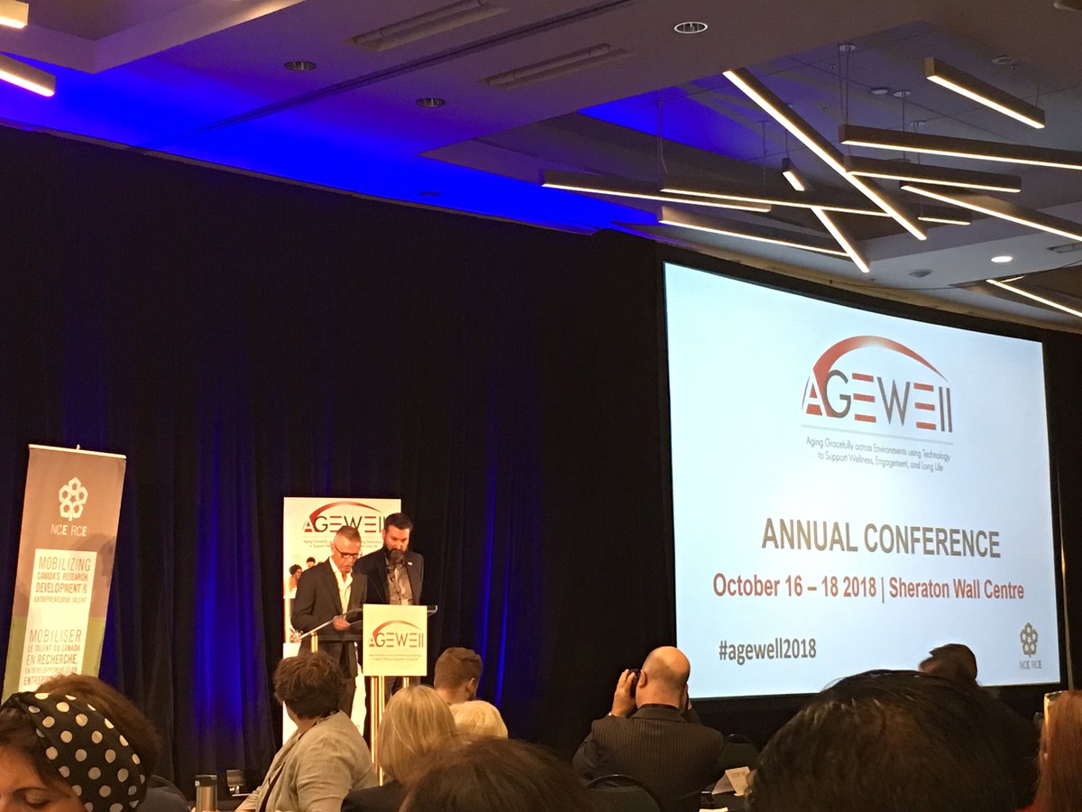 CharchuRn's tweet photo. #AGEWELL2018 is breaking records this year w 400 attendees! Dr. Mihailidis and Sixsmith leading the way with a section in #JRATE. #mouvmat https://t.co/MncbyrxNCR