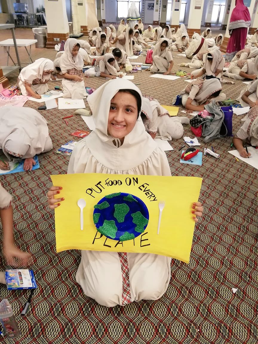 Poster making competitions across different community schools saw students exercise their creative faculties to artistically depict the problem of global hunger and suggest ways in which this can be tackled through innovative practices. #WorldFoodDay #WFD2018