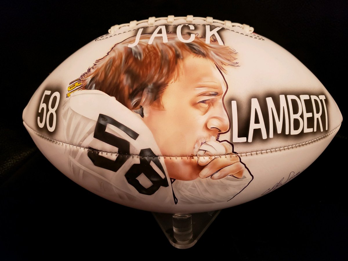 NovikaneC's tweet image. Some @steelers greats Terry Bradshaw and Jack Lambert @SteelersUnite #NoviKaneCustoms #airbrush #artist