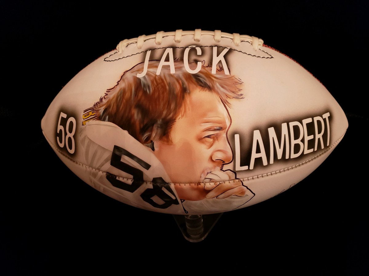 NovikaneC's tweet image. Some @steelers greats Terry Bradshaw and Jack Lambert @SteelersUnite #NoviKaneCustoms #airbrush #artist