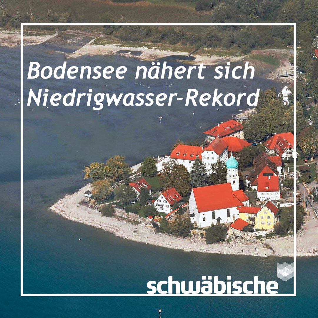 2,88 Meter, Tendenz fallend - das meldet heute der Pegel #Konstanz. Damit ist er noch 25 Zentimeter entfernt vom tiefsten Stand, der Mitte Oktober gemessen wurde. #Bodensee (Foto: Thomas Warnack)