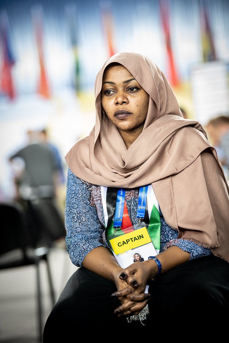 Batumi Chess Olympiad 2018 (@batumichess2018) on Twitter photo Zienab Nasreldin Suliman, Captain of team Sudan
Photo: <a href="/davidllada/">David Llada โ</a> #BatumiChess2018 Zienab Nasreldin Suliman, Captain of team Sudan
Photo: <a href="/davidllada/">David Llada โ</a> #BatumiChess2018