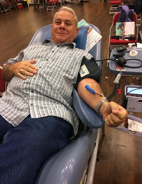 GiveBloodNHS's tweet photo. "My dad donated his 1️⃣0️⃣0️⃣th pint today. He’s been donating since he was 17, he was 65 in February." #GiveBlood https://t.co/6jjTY7pX6p