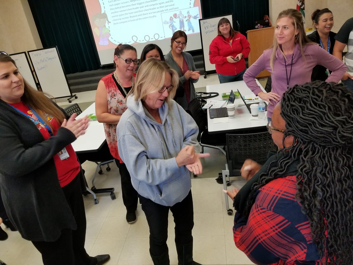 AGarciaVVUSD's tweet photo. Kicking off our #ImpactReading Training for Impact Subs and Instructional Aides! Equipping our support staff with a Literacy Intervention Toolbox! Of course we start with a Rock, Paper, Scissor Tournement! #ReadBy3 #AllMeansALL https://t.co/IQUxvxPQPK