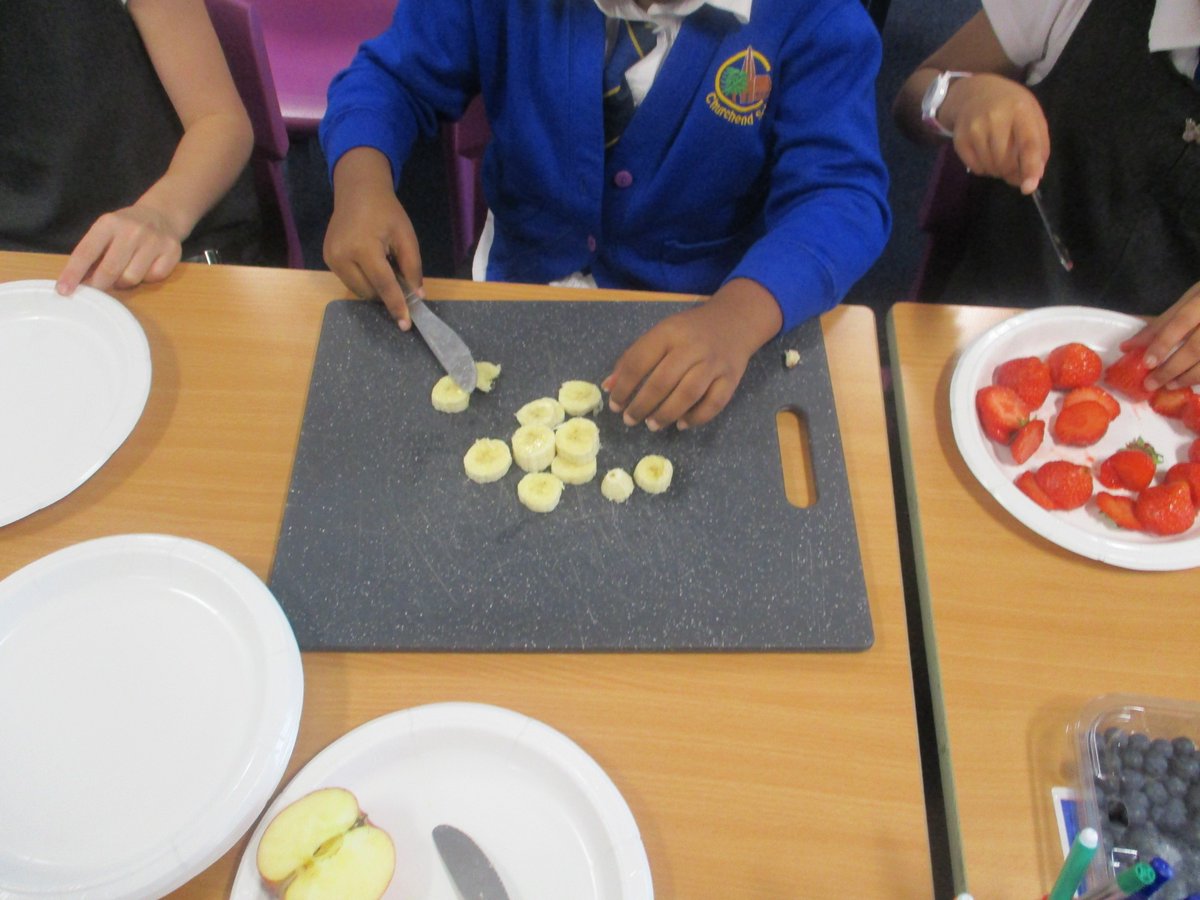 A successful healthy snack stall by Year 3 today! #healthyeating #churchendschool