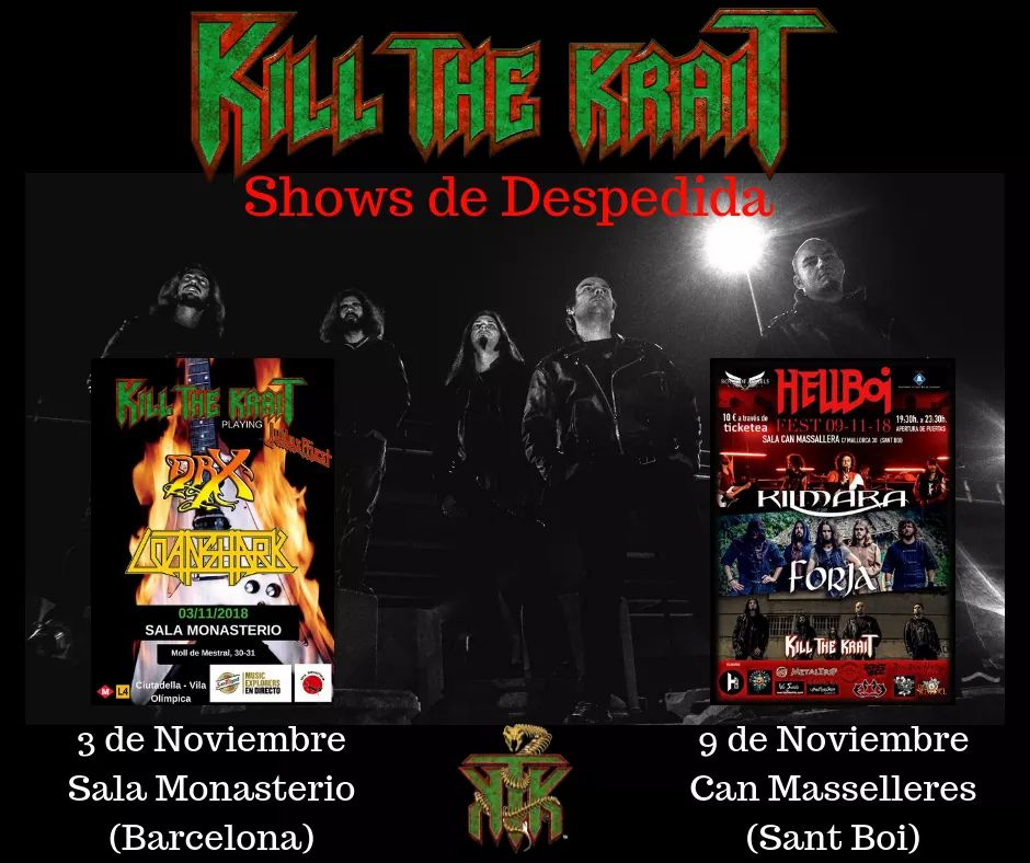 killthekrait's tweet image. Kill the krait nos damos un descanso para recuperar energía.
Pero volveremos cuando menos lo esperéis. Muchas gracias por todo. ! 
+ info en Facebook y Instagram 
 \\Long live rocknroll//
#killthekrait #heavymetal #longliverocknroll #volveremos