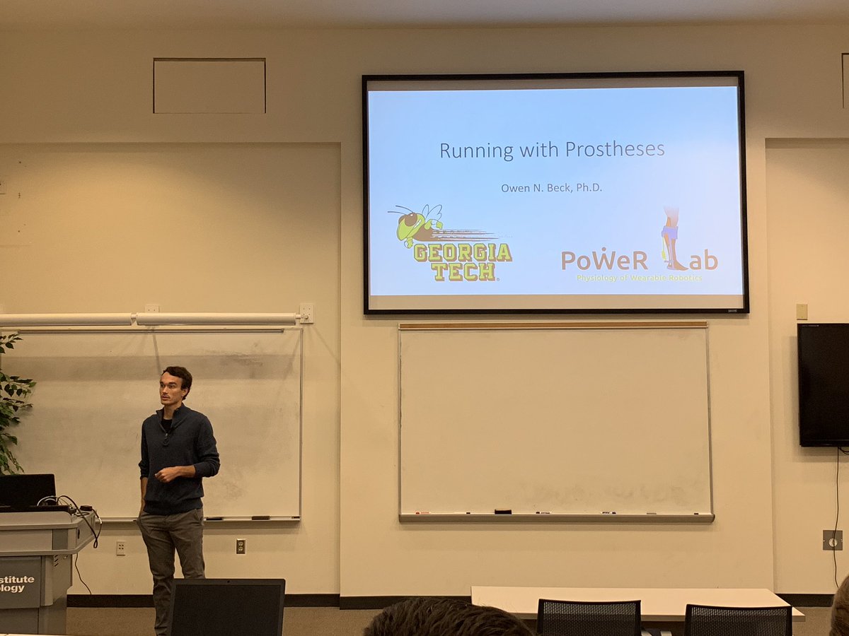 GT_PAPER's tweet image. About to listen to @Owen1Beck give a talk on #running #protheses!