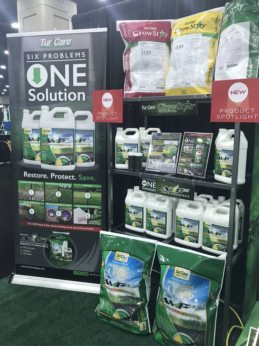 SpringValley_X's tweet photo. Howdy Dealers! Come by the TurfCare booth #26078 to check out our new product spotlighted, AMPxc liquid soil amendment! And learn about our full line of GrowStar fertilizer products! @GIE_EXPO #gieexpo #turfcaresupply #ampxc https://t.co/sehOgy8l1W