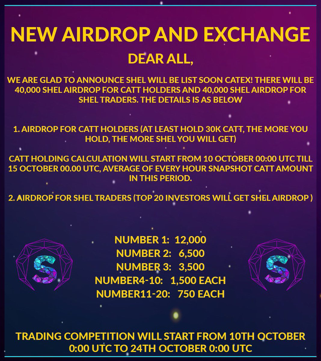 catexofficial's tweet photo. Massive dividends! Massive airdrops! Massive trading competitions! Buy &amp; hold catt tokens to get exclusive access at https://t.co/z5qQl5yshR

 #bitcoin #Ethereum #binance #Kucoin #ICO #Airdrops #ETH #airdrop #bounty #freecoin #freetoken #cryptocurrency #crypto #btc #cet #coinex https://t.co/Qu7fKH4Oq7