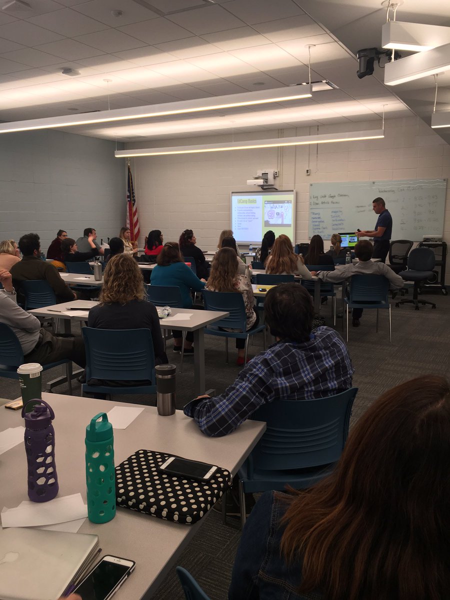 careim2's tweet photo. Kicking off the #DFHS2018 Edcamp! @johnfalino1 @megan_lois_ @adrienne_bella @mlhaggerty @MrMeagh https://t.co/HL1mT7xQ8s