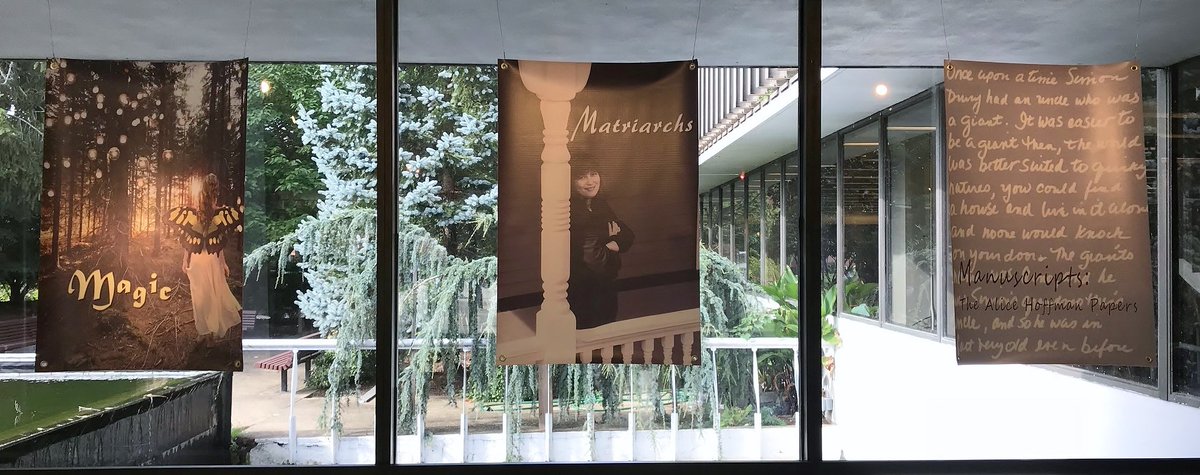 Adelphi_UASC's tweet image. Now on view in Swirbul Library, Magic, Matriarchs &amp;amp; Manuscripts: The Alice Hoffman Papers; just in time for the 20th anniversary of the movie, Practical Magic, based on the novel by Alice Hoffman. #alicehoffman #manuscripts #practicalmagic #archives #yabooks