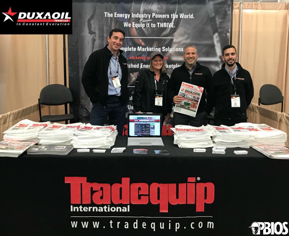 TradequipIntl's tweet image. We had a great visit with our front cover advertiser, Duxaoil at Permian Basin International Oil Show..  Be sure to stop by and visit them at booths E128-E129. Talk to their  friendly staff to learn more about all their products and services.
 #Duxaoil #pbios #boothE128