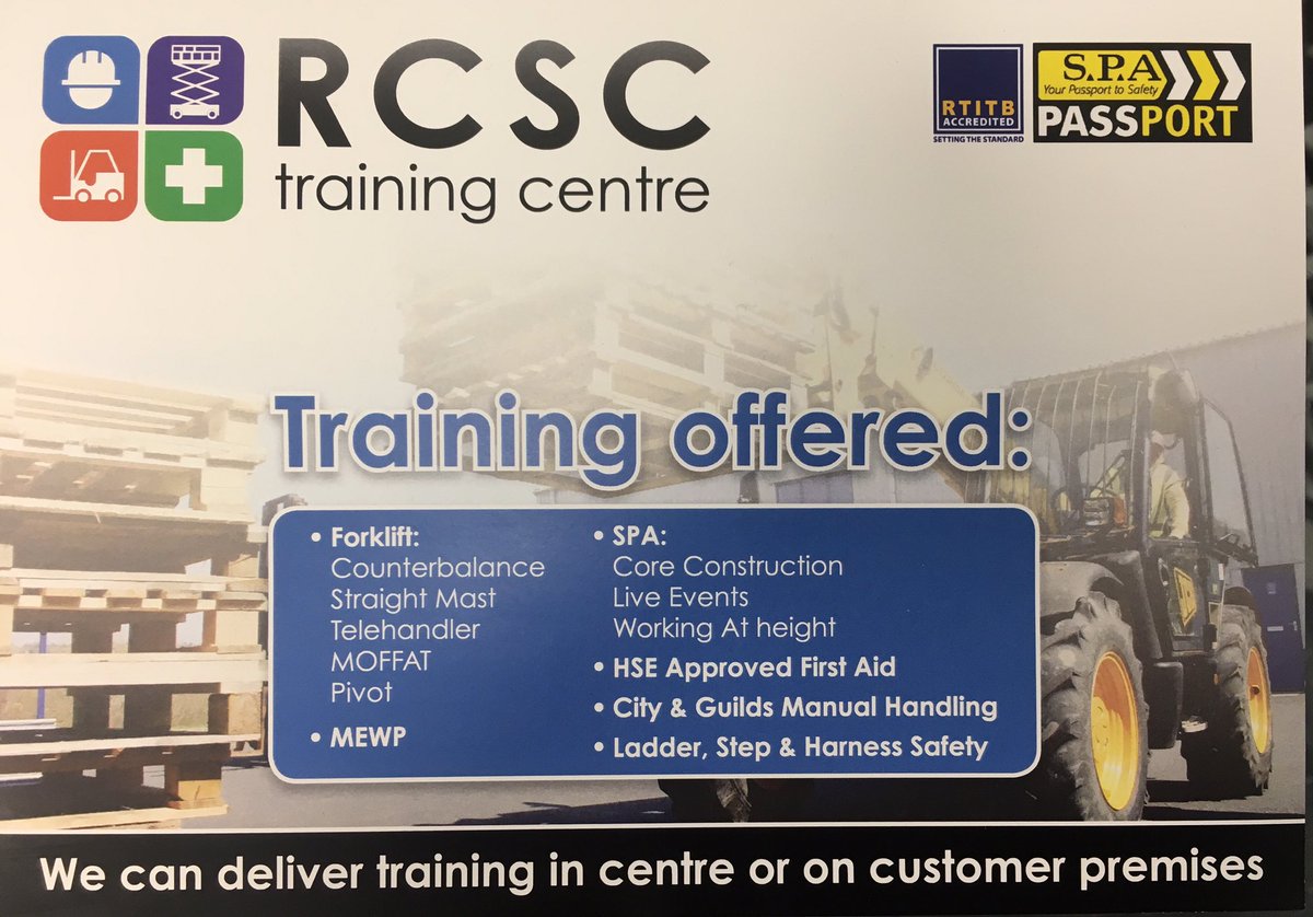 rcsctraining's tweet photo. Lots of training on offer with us here at #rcsctraining #worksafe #safetytraining #staysafe https://t.co/PXfnCAh4Bl