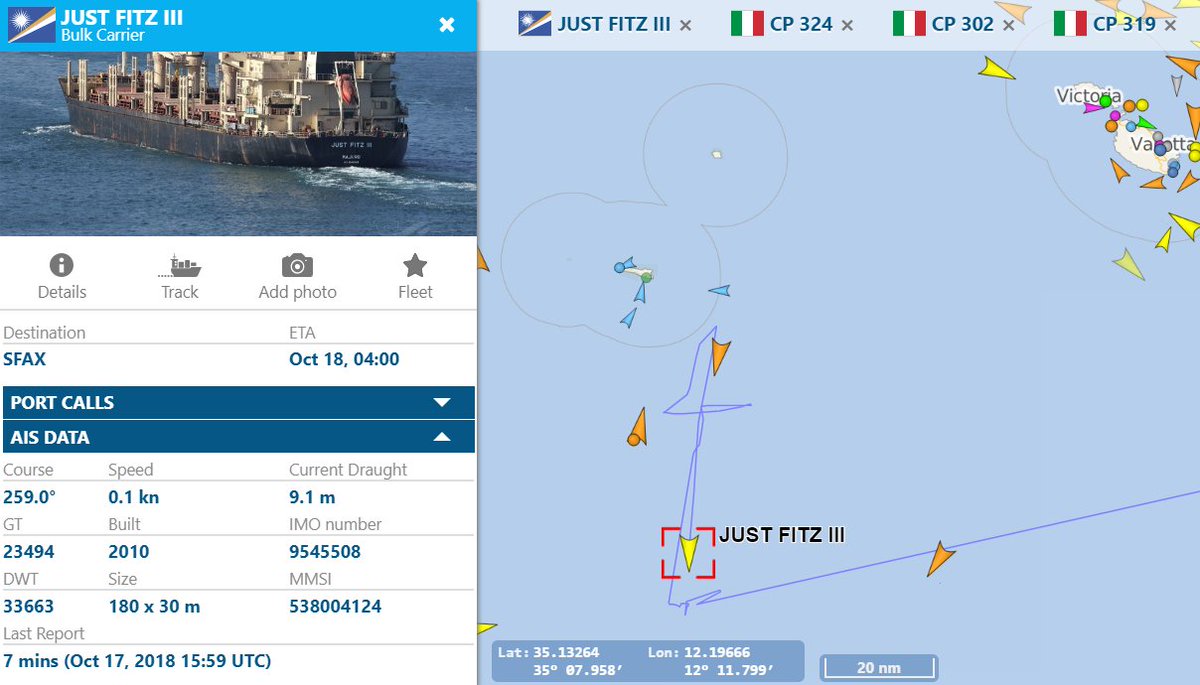 scandura's tweet photo. #migranti (18:24) 🔴 'CONFINATO' IN PIENA SAR MALTESE. Odissea #JustFitzIII. Dopo aver raggiunto stamane Lampedusa, il cargo si ritrova in piena SAR zone maltese, vicino al luogo di salvataggio dei 40 ca. e fuori dall'area di 'sovrapposizione' con la SAR zone italiana.
🇮🇹vs🇲🇹 https://t.co/DJfuq120Jw