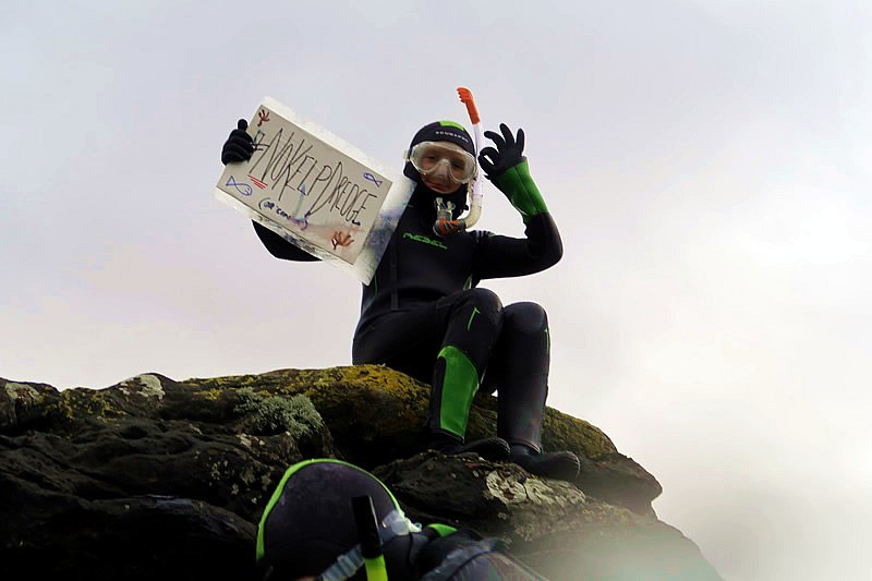 klondyker's tweet photo. Ullapool Sea Savers literally jumped into the sea to show you why they say #NoKelpdredge! Our seas &amp; marine life are beautiful &amp; need protected not dredged ('combed') away. We invite all members of @scotgov, @SP_ECCLR and MBL Ltd to come see this with us before allowing this. https://t.co/InsO2TrJKP