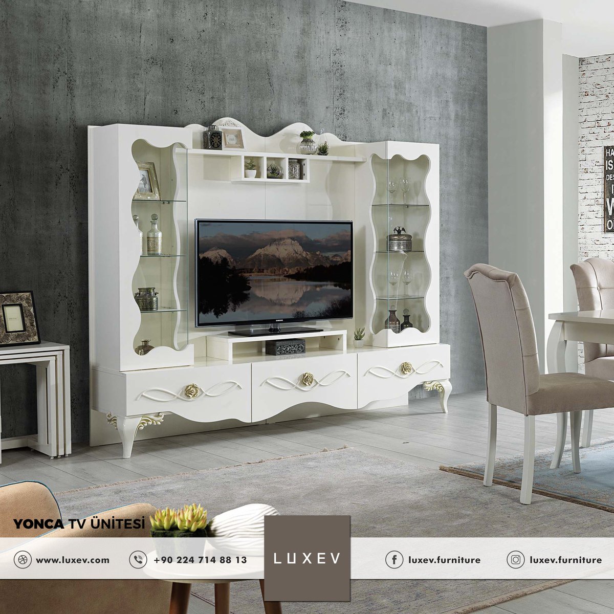 Yonca Tv Ünitesi LUXEV’de #luxevmobilya #mobilya #furniture #tasarım #design #tvünitesi #salon #oturmagrubu #köşekoltuk #yatakodası #ahşap #evlilik #evlilikhazırlıkları #stil #stilsahibi