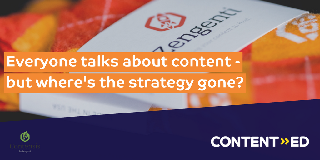 ContentEdLive's tweet photo. If you feel surrounded by excessive amounts of content, it might be time to implement a different strategy. 

#ContentEd17 and #ContentEd18 sponsor, @Zengenti, share why you should put the strategy back into #contentstrategy. https://t.co/CzNcIIG4iX https://t.co/hIluXcIWx9