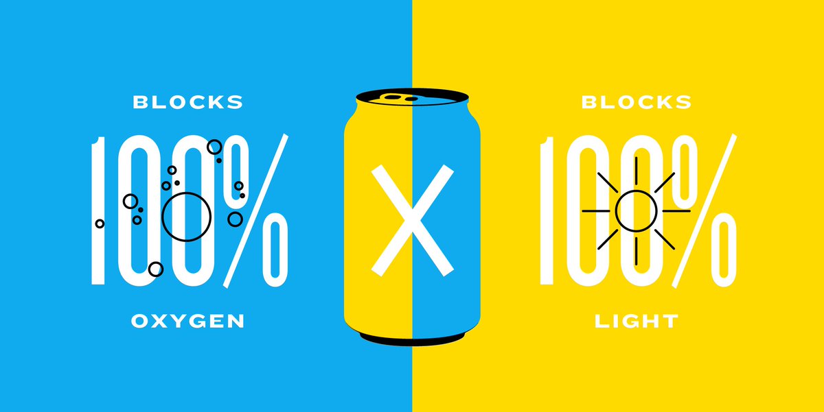 CrushingOnCans's tweet photo. Nothing but taste: Cans block 100% of light, giving you the taste the brewer intended.

Nothing but flavor: Cans block 100% of the outside oxygen from contaminating the liquid inside.

#CrushingOn #taste #quality #craftbeer #CrushingOnCans https://t.co/YU8KowMpzK